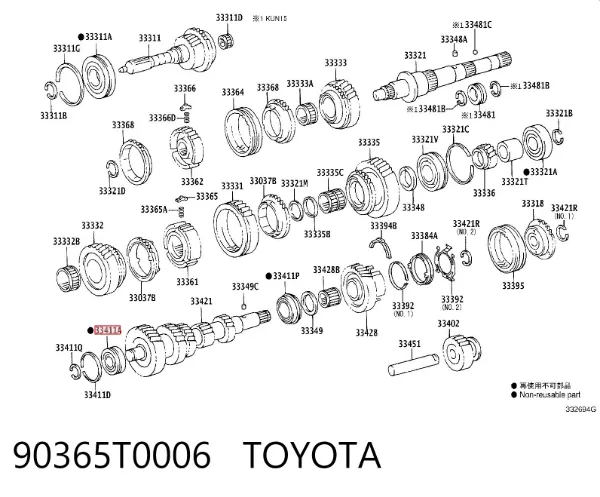  90365T0006 Toyota