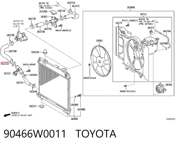  90466W0011 Toyota