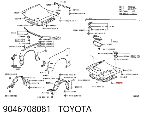  9046708081 Toyota