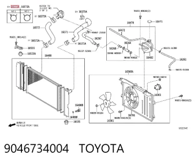 Abrazadera de resorte TOYOTA 9046734004