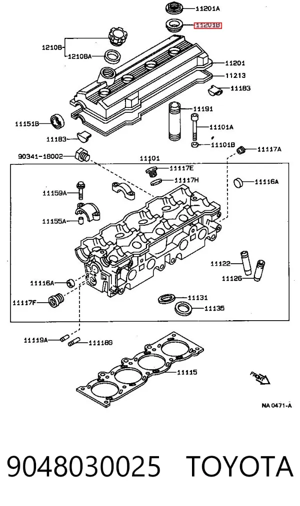 Anillo de sellado del pozo de la bujía 9048030025 Toyota