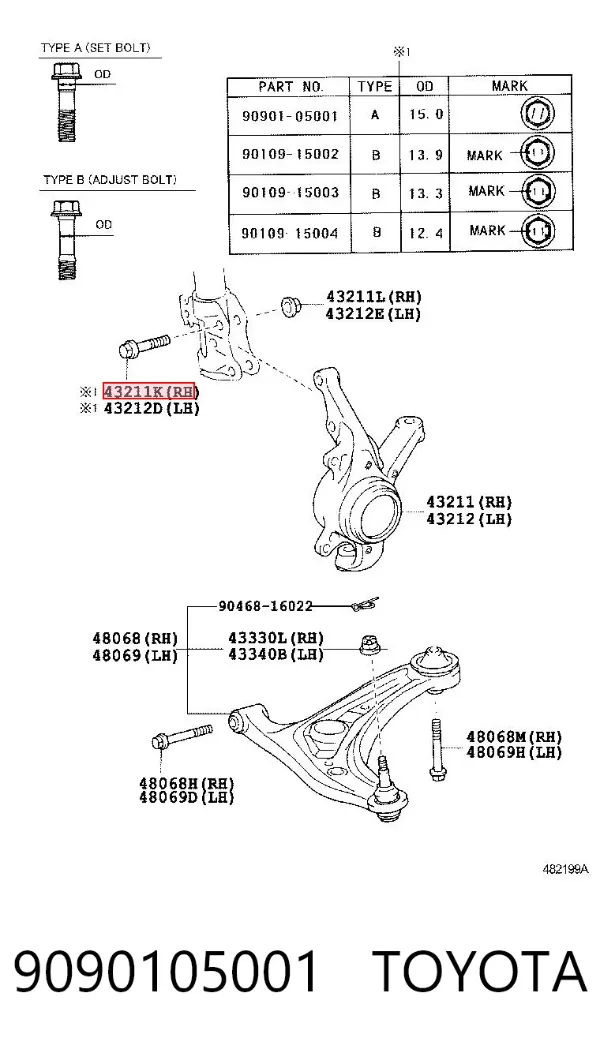  9090105001 Toyota