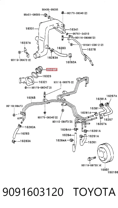 Termostato TOYOTA 9091603120