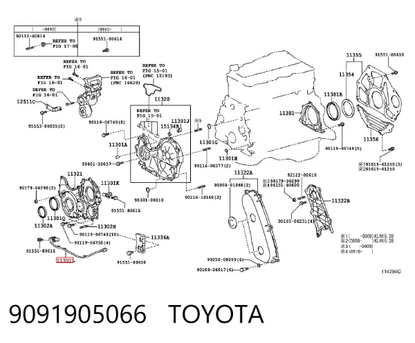 Sensor de cigüeñal 9091905066 Toyota