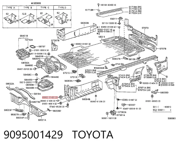  9095001429 Toyota