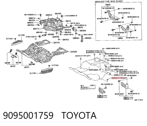  9095001759 Toyota