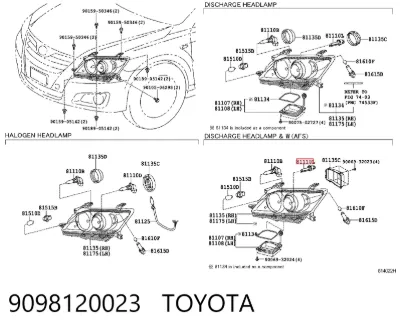Bombilla de xenón TOYOTA 9098120023