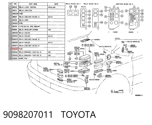  9098207011 Toyota