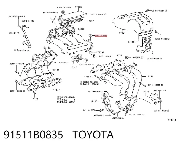  91511B0835 Toyota