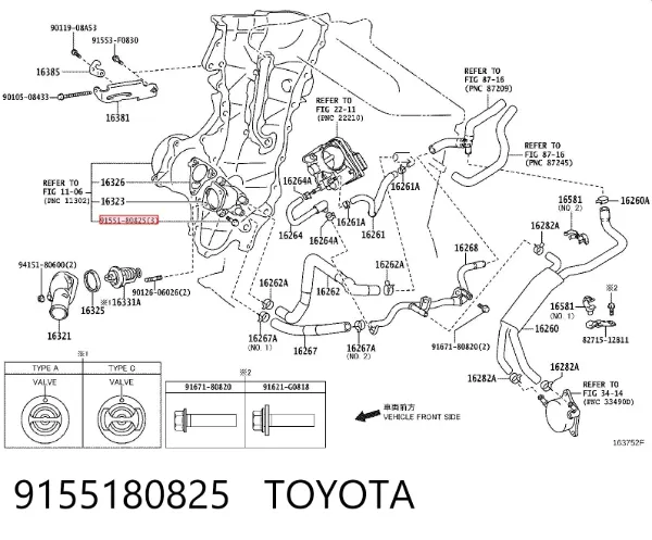 Bomba de agua 9155180825 Toyota