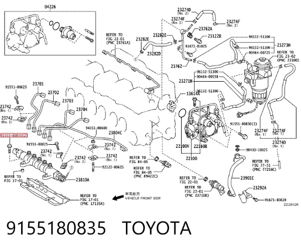 Bomba de agua 9155180835 Toyota