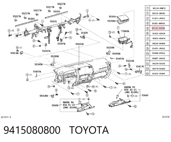  9415080800 Toyota