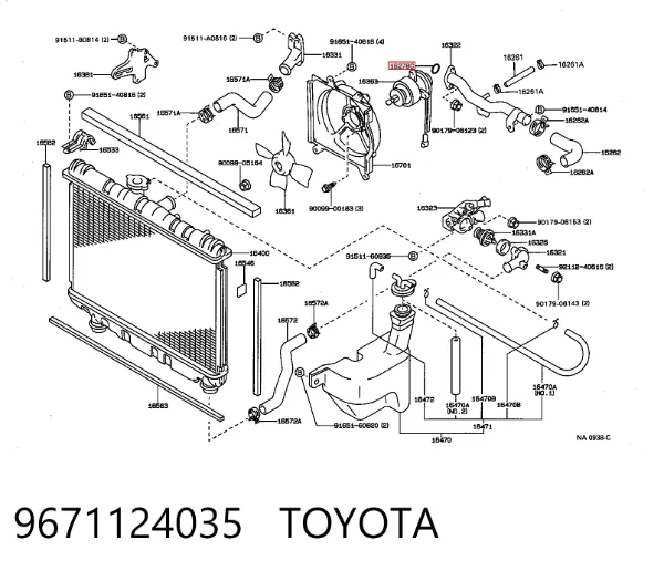 Junta de bomba de agua 9671124035 Daihatsu