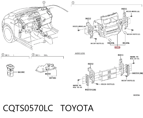 Radio CQTS0570LC Toyota