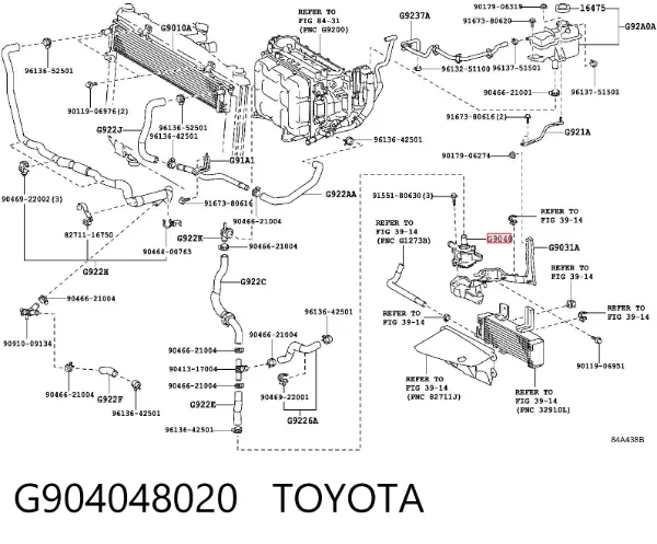 Bomba de agua eléctrica auxiliar G904048020 Toyota