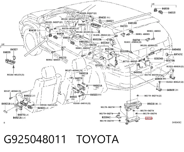 Convertidor del amplificador de la dirección asistida G925048011 Toyota