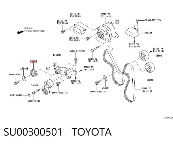 Tensor de correa poli V SU00300501 Toyota