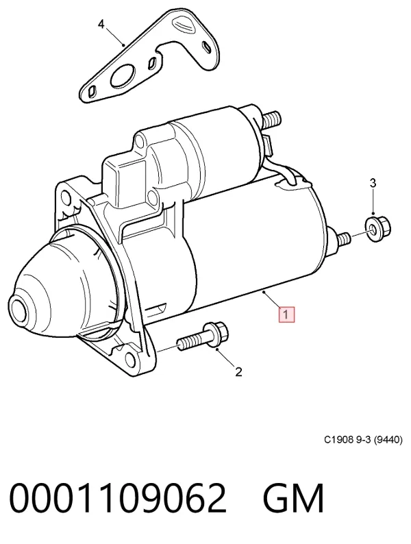 Motor de arranque 0001109062 General Motors