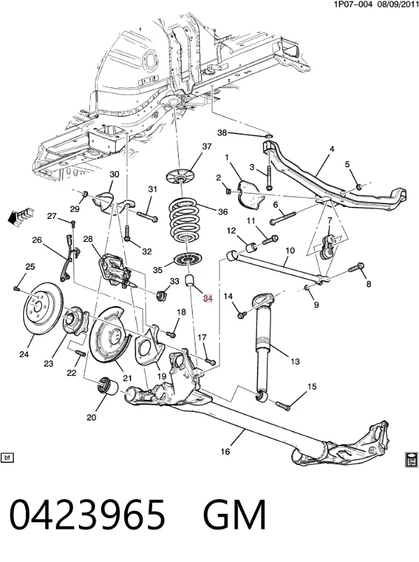 Tope de muelle trasero 90538493 Peugeot/Citroen