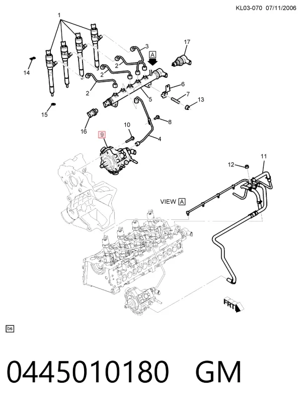Bomba inyectora 0445010180 General Motors