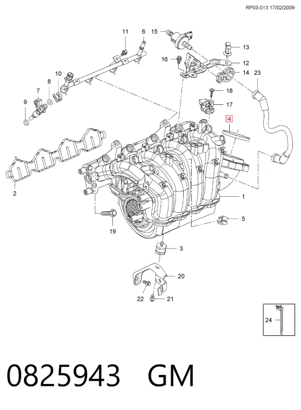 Junta cuerpo mariposa Opel Astra J
