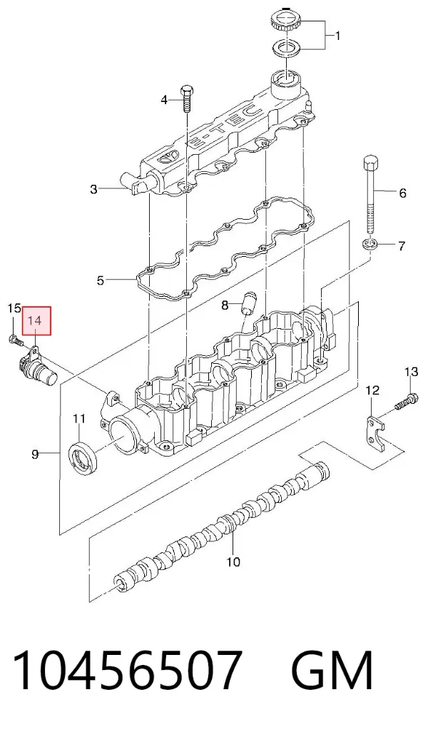 Sensor de árbol de levas 10456507 General Motors