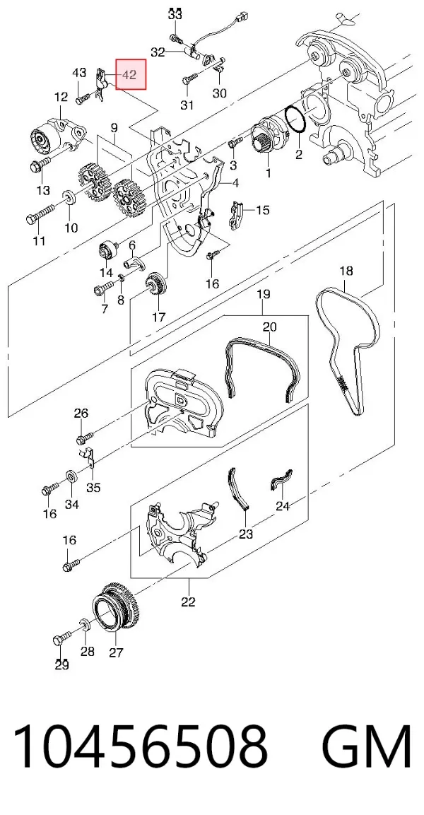 Sensor de árbol de levas 10456508 General Motors