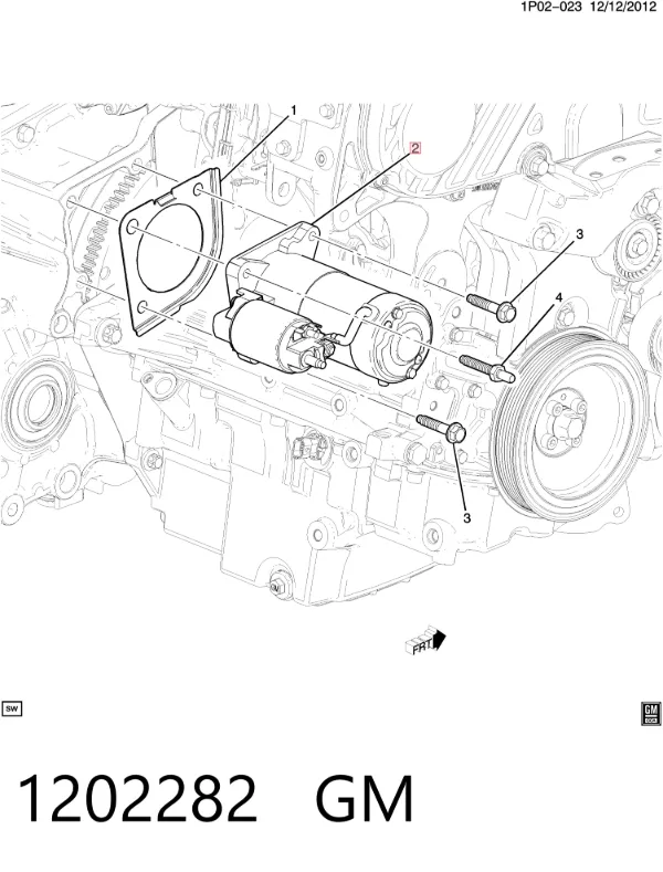 Motor de arranque 1202282 General Motors