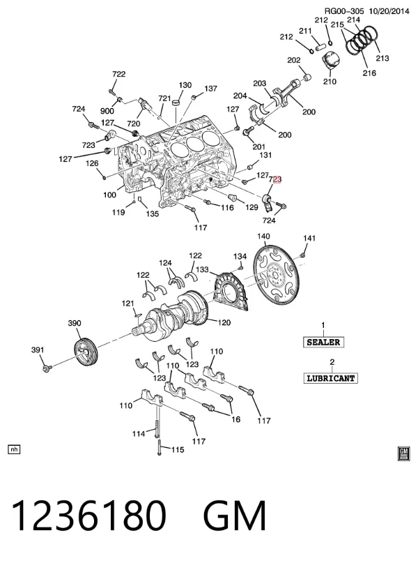 Sensor de detonacion 1236180 General Motors