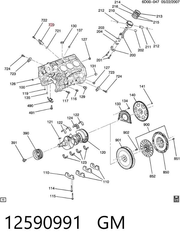 Sensor de cigüeñal 12590991 General Motors