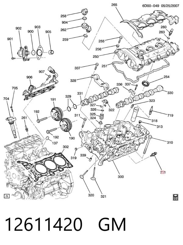 Sensor de temperatura 12611420 General Motors
