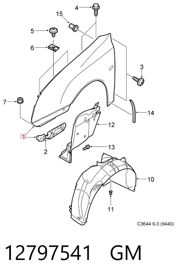 Aleta 12797541 General Motors