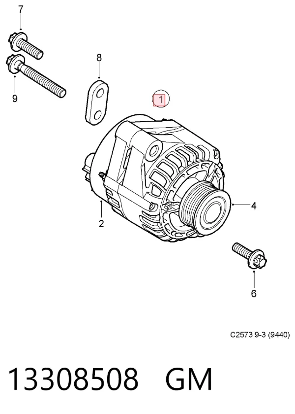 Alternador 13308508 General Motors