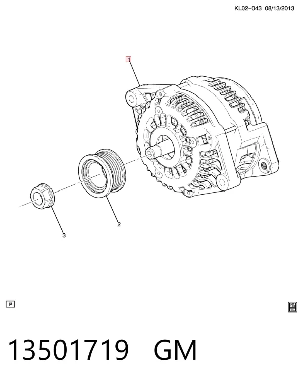 Alternador 13501719 General Motors