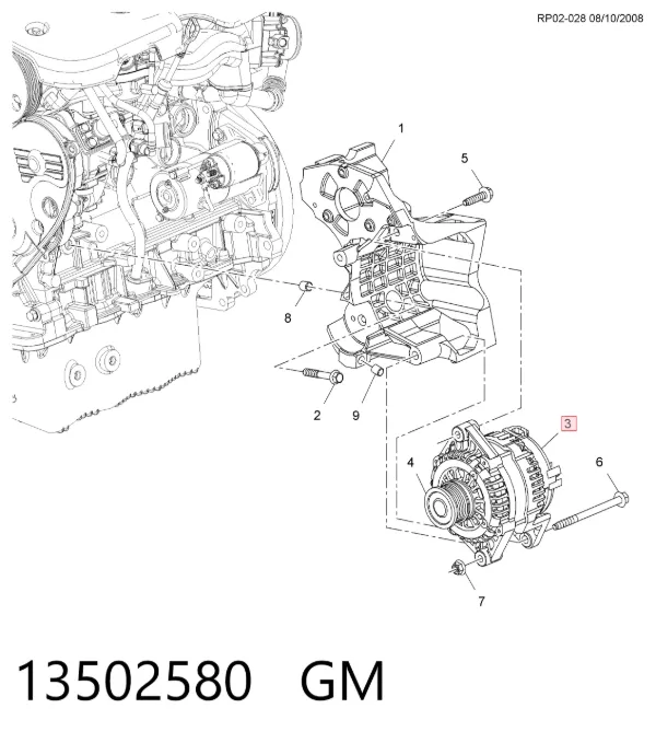 Alternador 13502580 General Motors