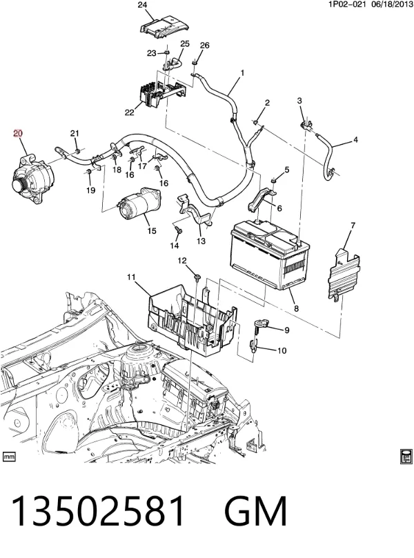 Alternador 13502581 General Motors