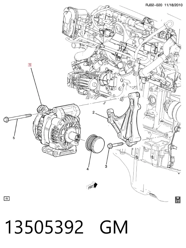 Alternador 13505392 General Motors