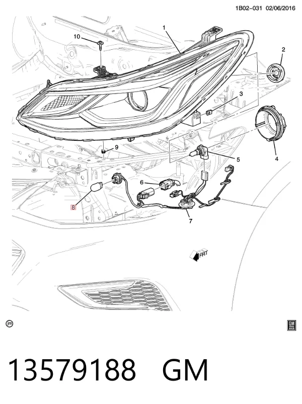 Lámpara de intermitente 13579188 General Motors