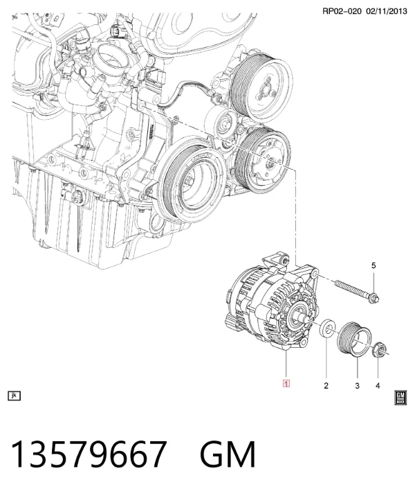 Alternador 13579667 General Motors