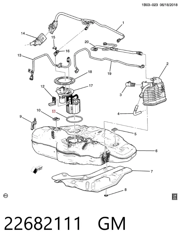 Junta del sensor de nivel de combustible/bomba de combustible (depósito de combustible) 52113610AB Mitsubishi