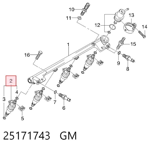 Inyector 25171743 General Motors