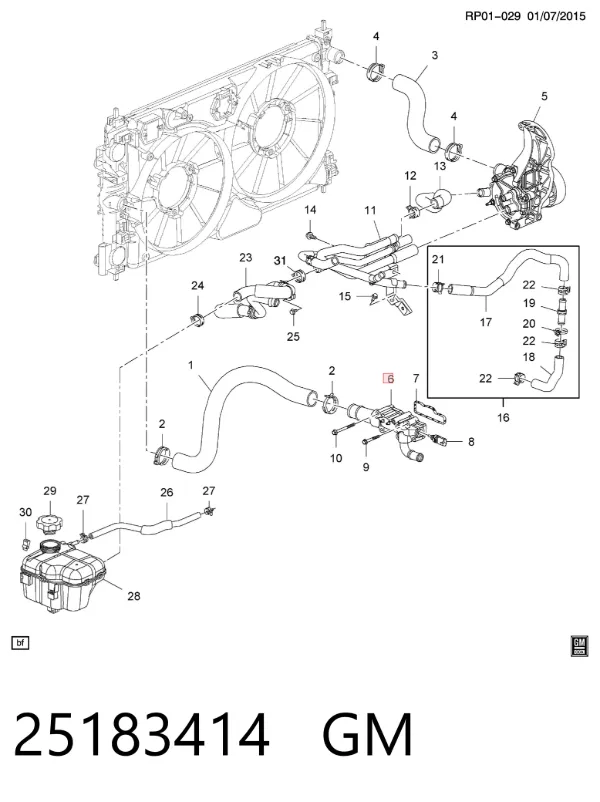 Sensor de temperatura 25183414 General Motors