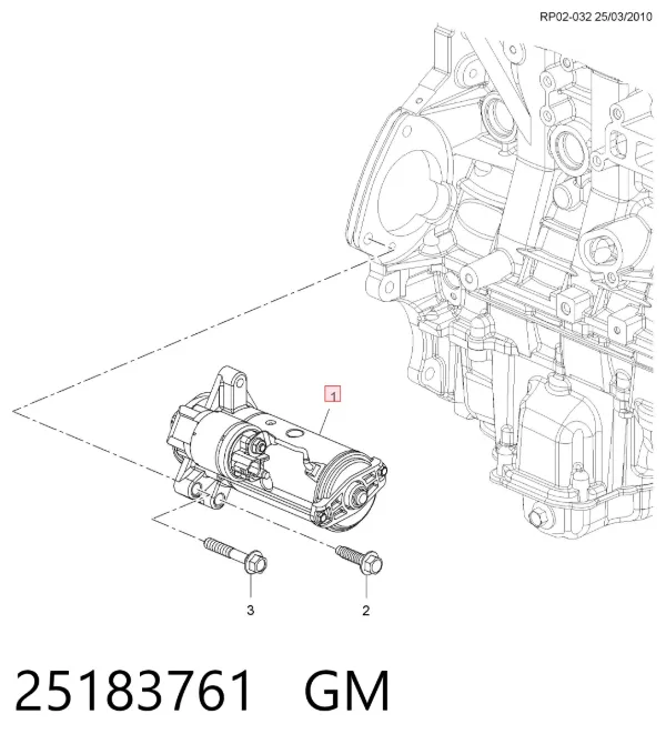 Motor de arranque 25183761 General Motors