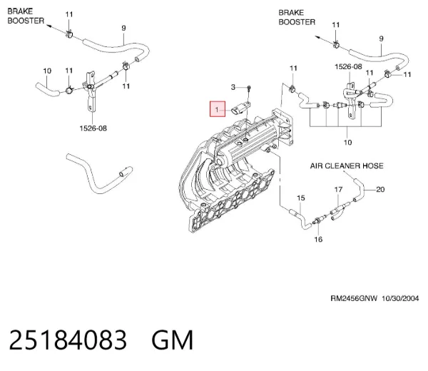 Sensor de presión del colector de admisión 25184083 General Motors