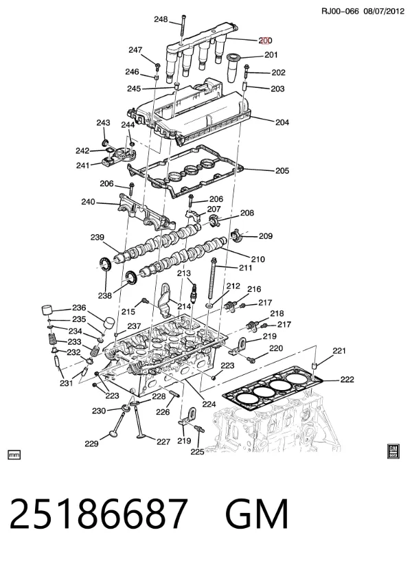 Bobina 25186687 General Motors