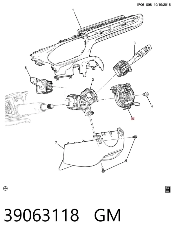 Anillo AIRBAG 39063118 General Motors