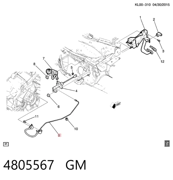 Tubo de embrague 4805567 General Motors