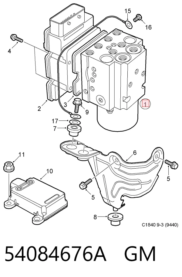 Módulo ABS 54084676A General Motors