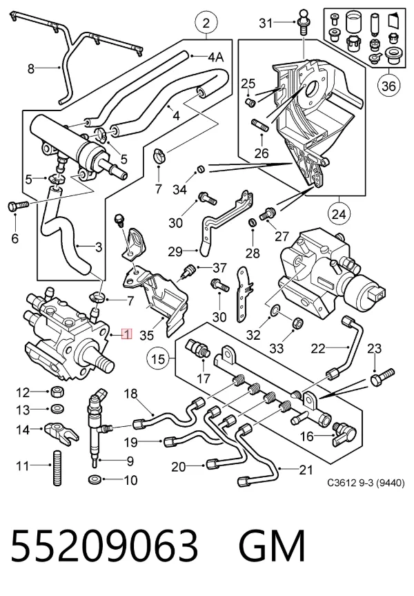 Bomba inyectora 55209063 General Motors