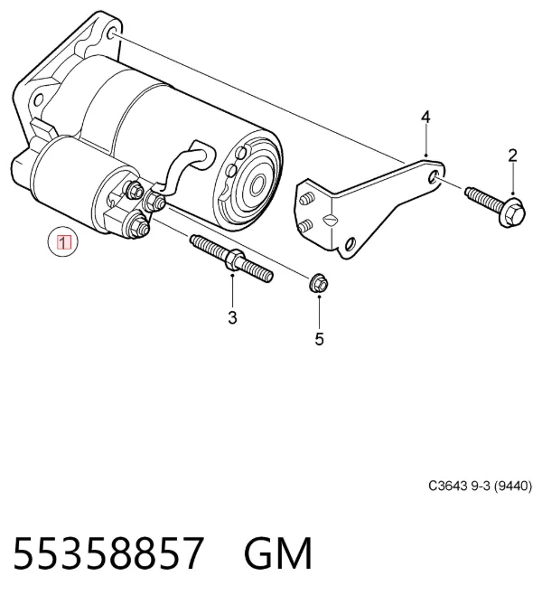 Motor de arranque 55358857 General Motors